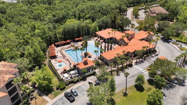 aerial view with a view of trees