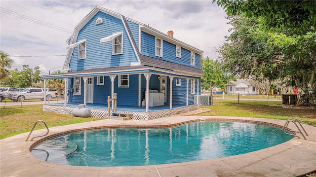 1400 Florida Ave, Saint Cloud, FL 34769 - outdoor pool with central AC and covered porch
