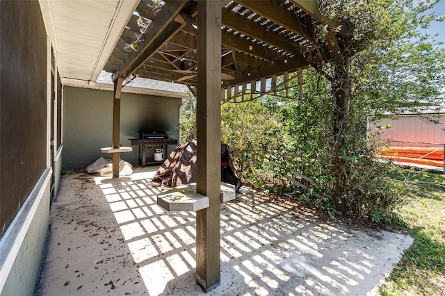1100 Anne Elisa Cir, Saint Cloud, FL 34772 - view of patio / terrace featuring fence, a pergola, and a grill