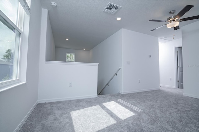 2189 Teneroc Trl, Lakeland, FL 33801 - carpeted spare room with visible vents, recessed lighting, baseboards, and ceiling fan