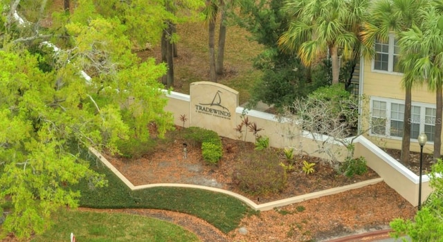 view of community sign