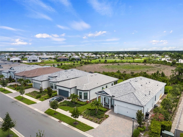 aerial view featuring a residential view