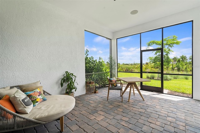 view of sunroom