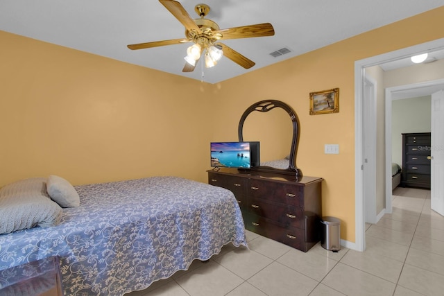 2398 Queenswood Cir, Kissimmee, FL 34743 - bedroom featuring light tile patterned floors and a ceiling fan