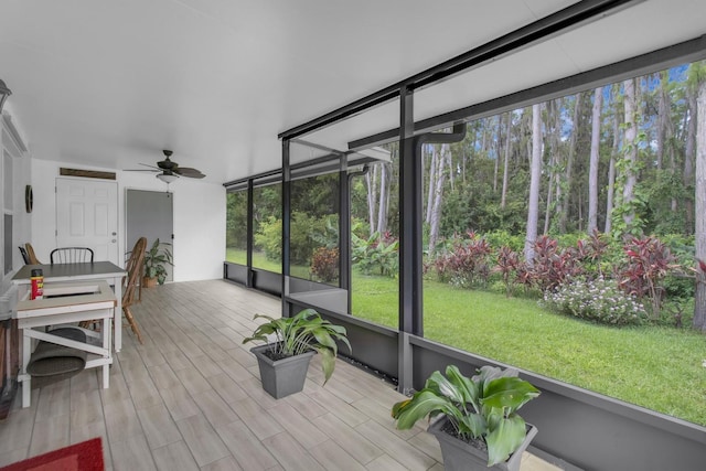 2398 Queenswood Cir, Kissimmee, FL 34743 - sunroom featuring ceiling fan