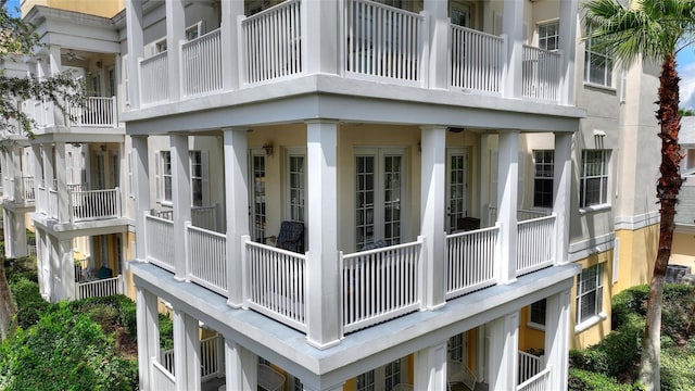 view of property exterior featuring a balcony