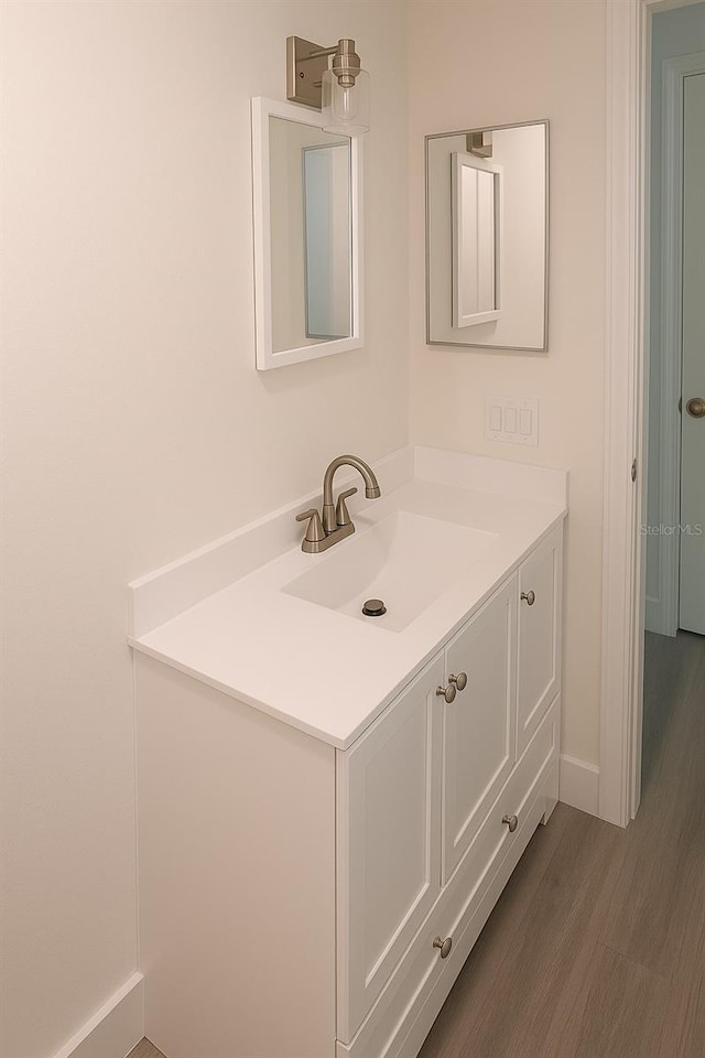 7314 Patio Row, Hudson, FL 34667 - bathroom with vanity and wood finished floors