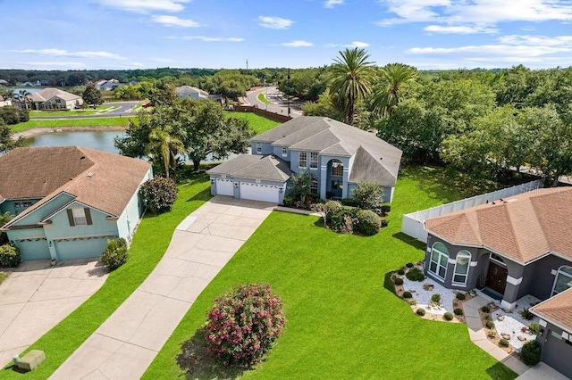 13044 Lakeshore Grove Dr, Winter Garden, FL 34787 - aerial perspective of suburban area featuring a nearby body of water