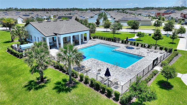 5816 Beefmaster Rd, Saint Cloud, FL 34771 - community pool featuring a residential view and a patio