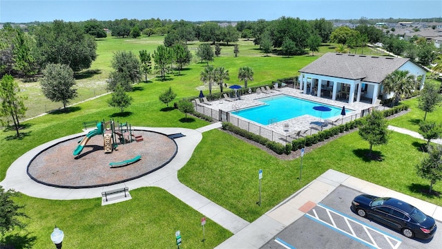 5816 Beefmaster Rd, Saint Cloud, FL 34771 - community pool with view of scattered trees