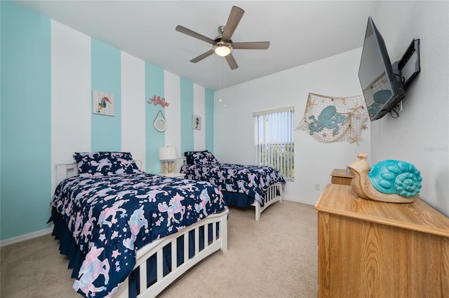 2902 Paddington Way, Kissimmee, FL 34747 - bedroom featuring carpet, baseboards, and a ceiling fan