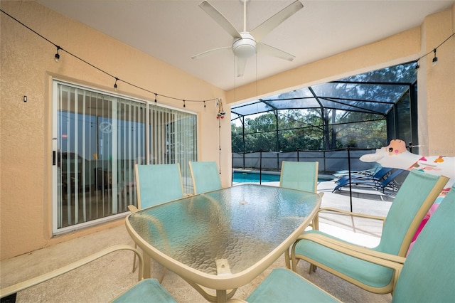 2902 Paddington Way, Kissimmee, FL 34747 - sunroom / solarium with ceiling fan and outdoor dining area