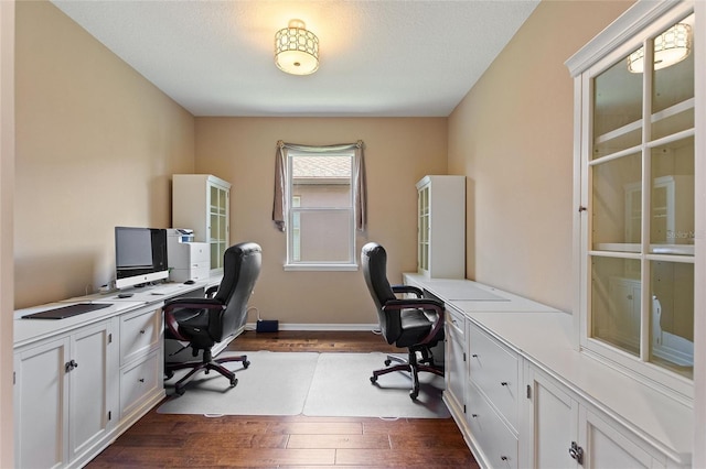 office featuring dark wood finished floors
