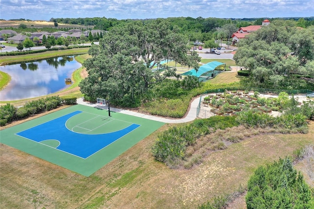 drone / aerial view of a nearby body of water