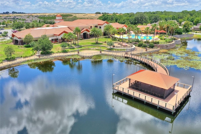 bird's eye view of a large body of water