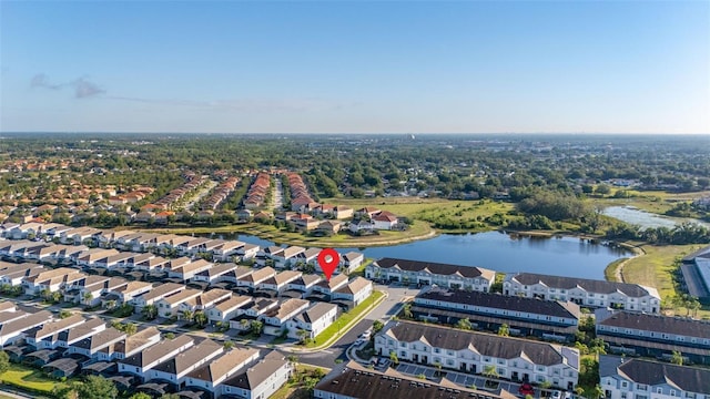 drone / aerial view of a nearby body of water