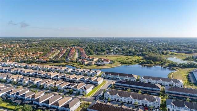 aerial view of a large body of water