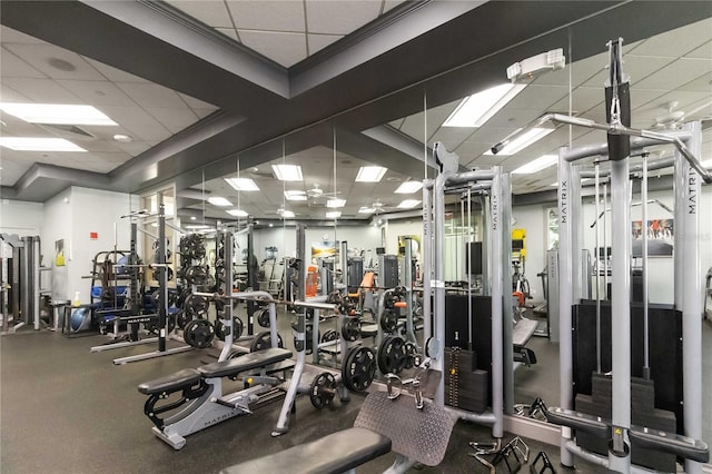 3378 Sagebrush St, Harmony, FL 34773 - workout area featuring a drop ceiling