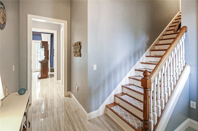 202 Acadia Ter, Kissimmee, FL 34747 - stairway featuring baseboards