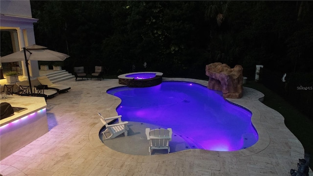 202 Acadia Ter, Kissimmee, FL 34747 - view of pool with a patio and a pool with connected hot tub