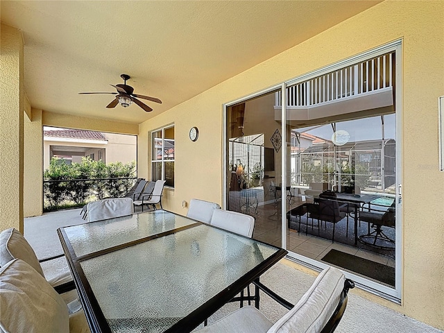 219 Rosso Dr, Davenport, FL 33837 - view of patio featuring ceiling fan and outdoor dining space