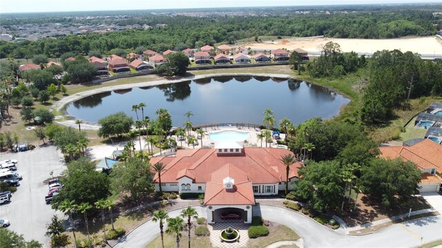 219 Rosso Dr, Davenport, FL 33837 - aerial view of a large body of water and a pool area