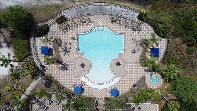 219 Rosso Dr, Davenport, FL 33837 - view from above of property featuring a pool area