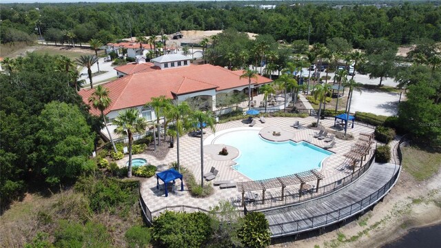 219 Rosso Dr, Davenport, FL 33837 - bird's eye view of a pool area
