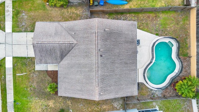 1050 Dees Dr, Oviedo, FL 32765 - view from above of property featuring a pool