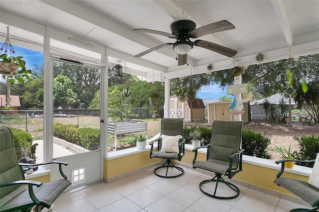906 Elm Forest Dr, Minneola, FL 34715 - sunroom / solarium with a ceiling fan and plenty of natural light