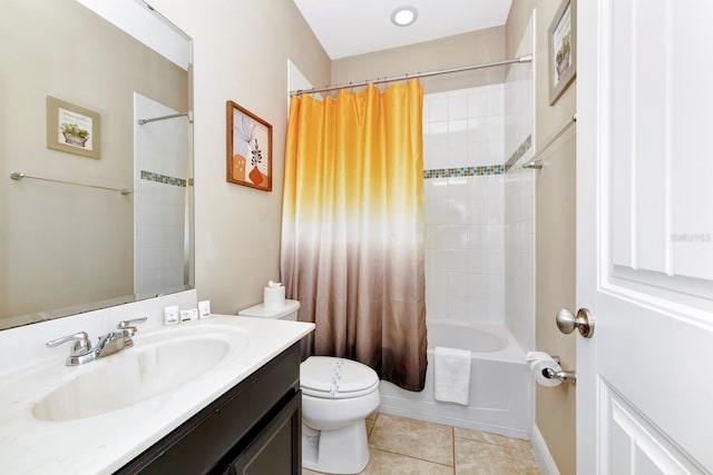 4416 Acorn Ct, Davenport, FL 33837 - full bathroom featuring tile patterned flooring, vanity, toilet, and shower / bath combo