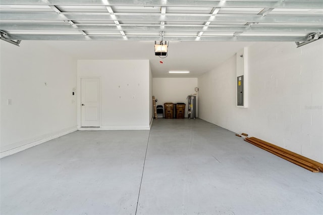 3138 Dark Sky Dr, Saint Cloud, FL 34773 - garage with a garage door opener, electric panel, and water heater