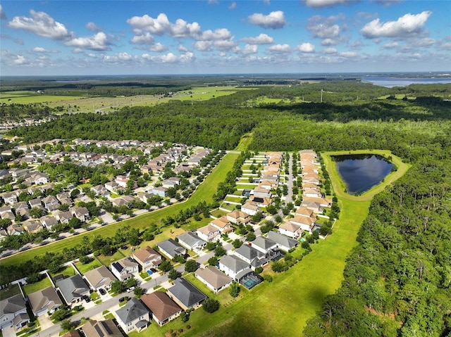 3138 Dark Sky Dr, Saint Cloud, FL 34773 - aerial perspective of suburban area featuring a large body of water and a forest