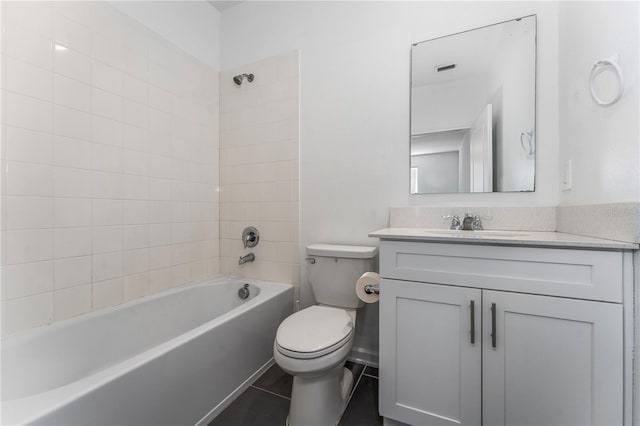 7728 Stone Creek Trl, Kissimmee, FL 34747 - bathroom with toilet, vanity, and shower / tub combination