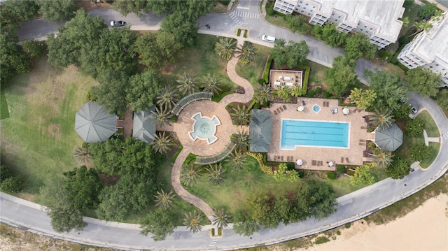 7509 Mourning Dove Cir Unit 303, Reunion, FL 34747 - aerial view of property and surrounding area featuring a pool area