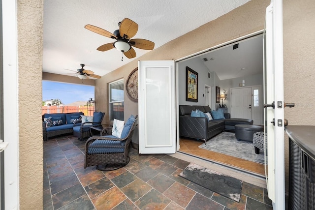 402 Ohio Way, Kissimmee, FL 34759 - view of patio featuring an outdoor living space, a ceiling fan, and fence