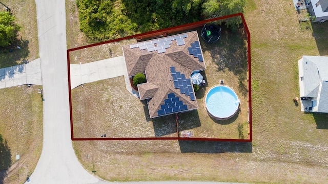 402 Ohio Way, Kissimmee, FL 34759 - aerial view of property and surrounding area featuring property parcel outlined and a pool