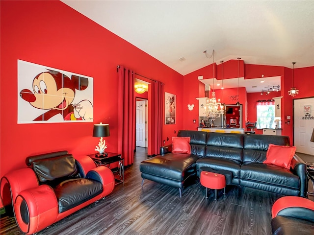 550 Canary Island Cir, Davenport, FL 33837 - living area with wood finished floors and lofted ceiling