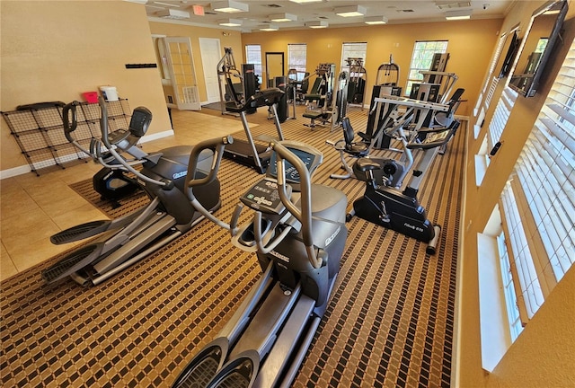 2531 Old Kent Cir, Kissimmee, FL 34758 - workout area featuring baseboards