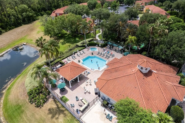 8571 La Isla Dr, Kissimmee, FL 34747 - aerial view of a pool and a large body of water