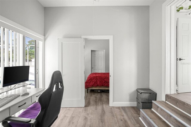 1024 Cohassett Ave, Lake Wales, FL 33853 - home office with light wood-type flooring and baseboards