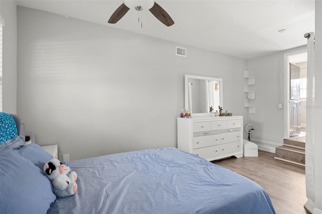 1024 Cohassett Ave, Lake Wales, FL 33853 - bedroom featuring wood finished floors and ceiling fan