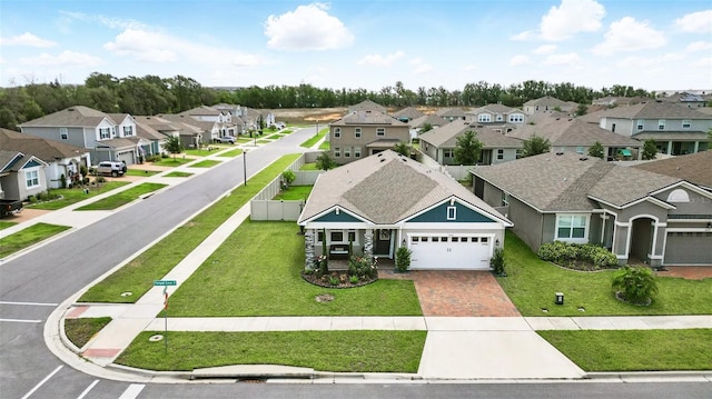 aerial perspective of suburban area