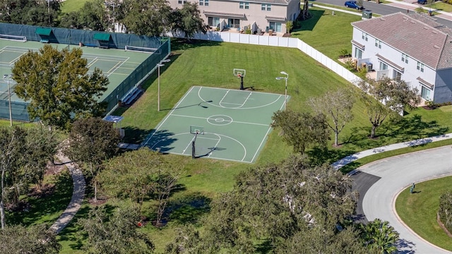 view of sport court featuring community basketball court
