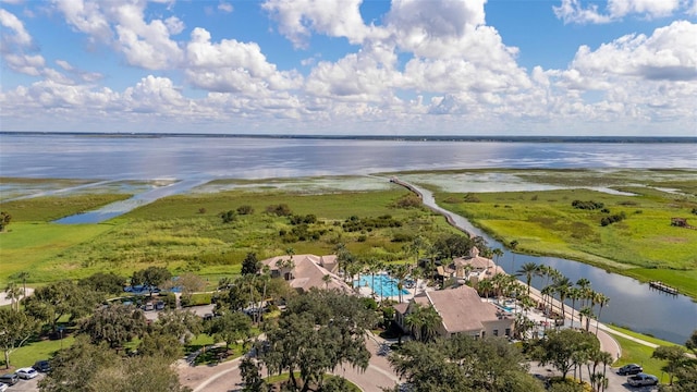 bird's eye view of a large body of water