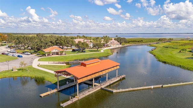 bird's eye view of a large body of water