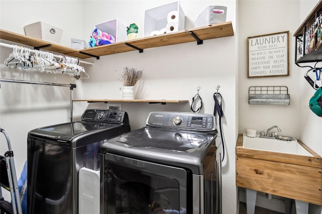 laundry area featuring separate washer and dryer