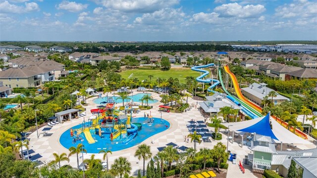 420 Burma St, Kissimmee, FL 34747 - aerial view of residential area with a pool