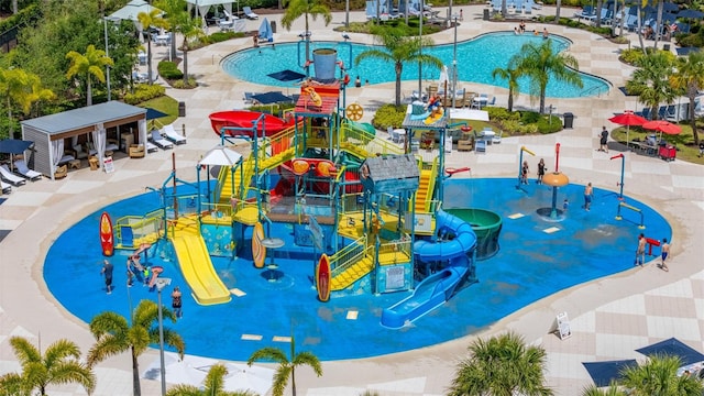 420 Burma St, Kissimmee, FL 34747 - view of pool with a water play area and a water slide