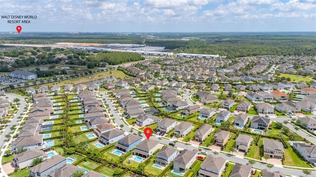 420 Burma St, Kissimmee, FL 34747 - aerial view of property's location featuring nearby suburban area
